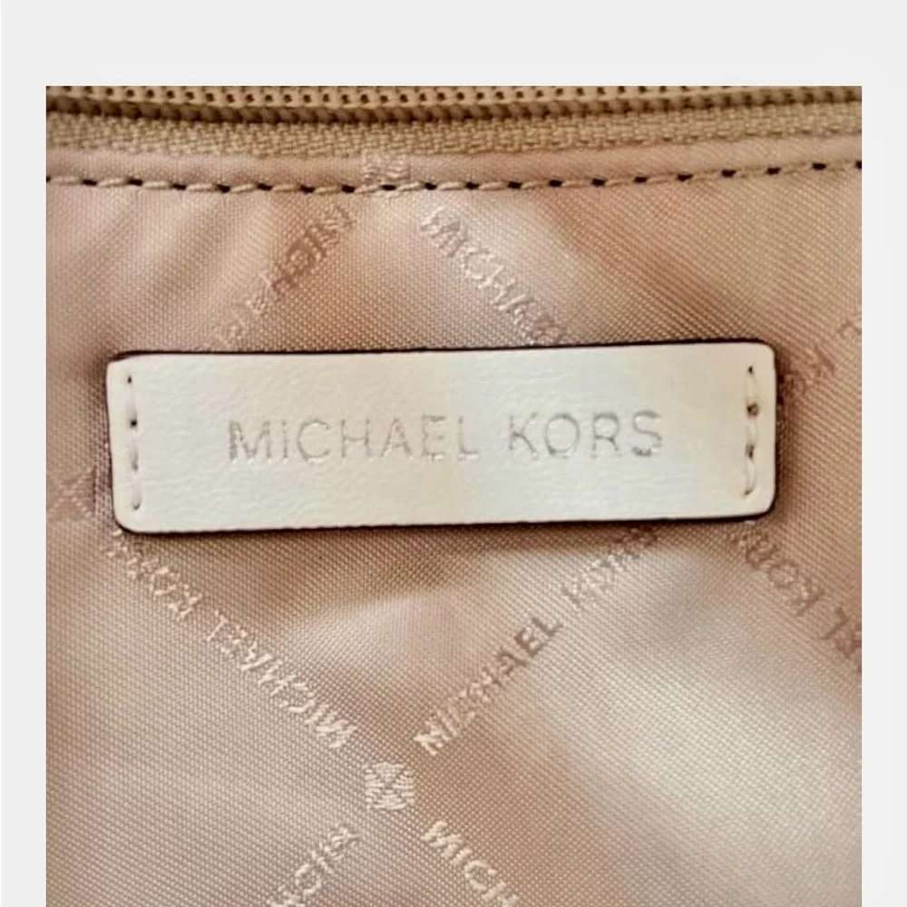 Michael Kors Rose Large Quilted East/West Tote Bag Handbag Optic White $528 Nwt - Picture 7 of 11